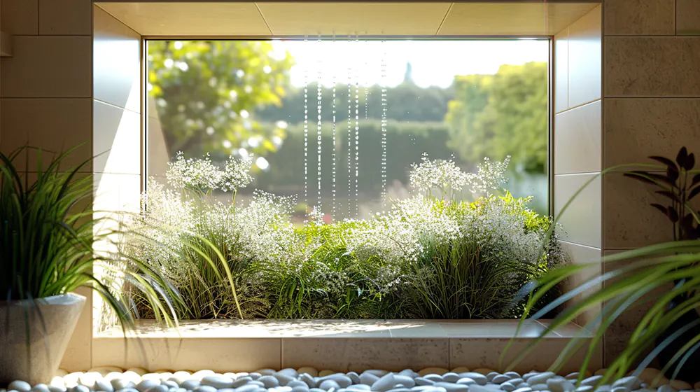 A nice bathroom window being installed