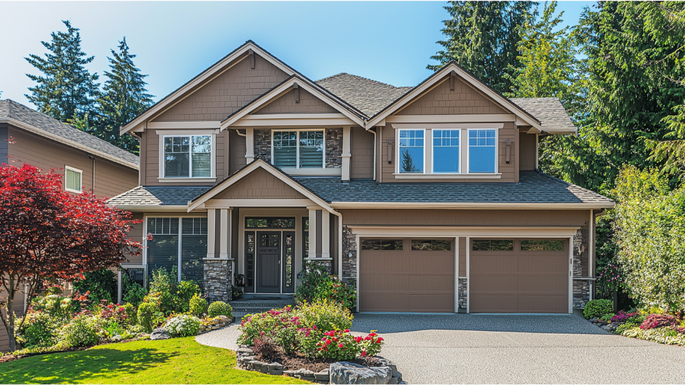 A house with vinyl siding