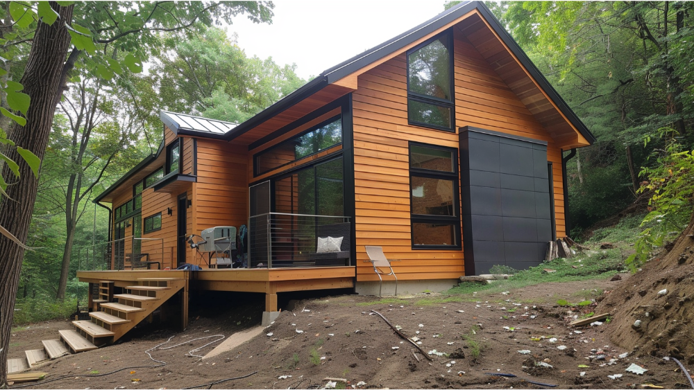 Cedar siding on a house