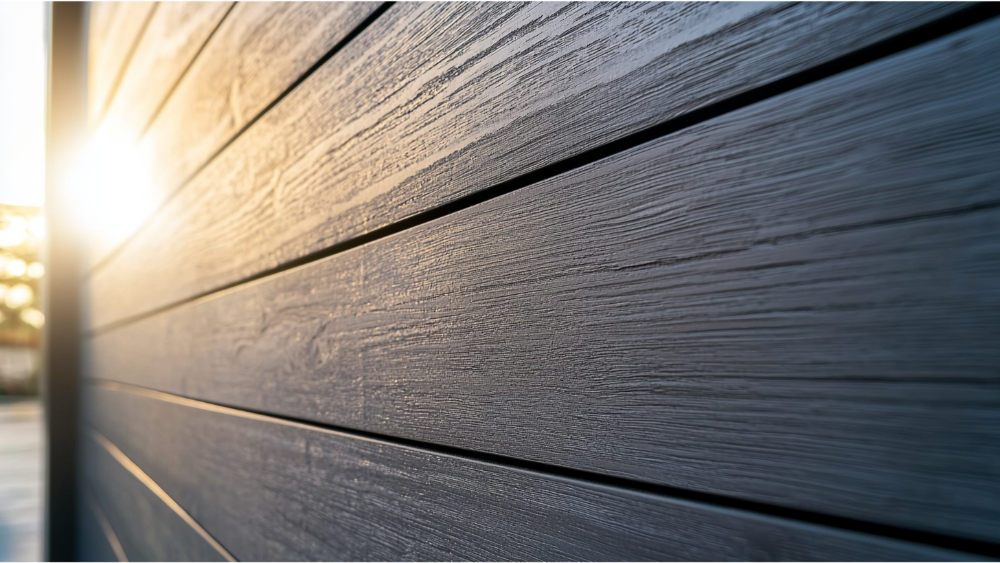 A close up of house siding