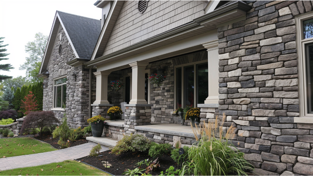 Faux stone siding