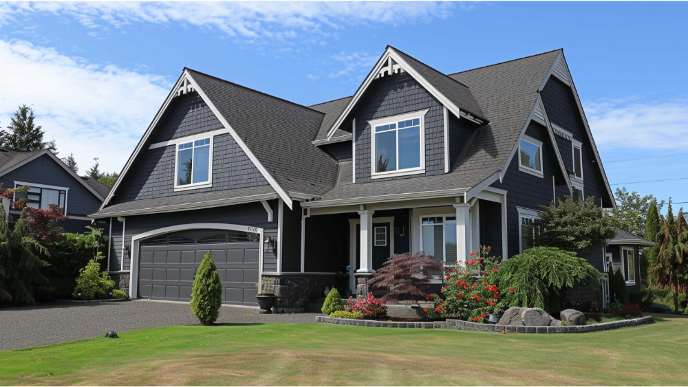 A house with vinyl siding