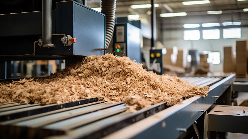 A factory making hardboard siding