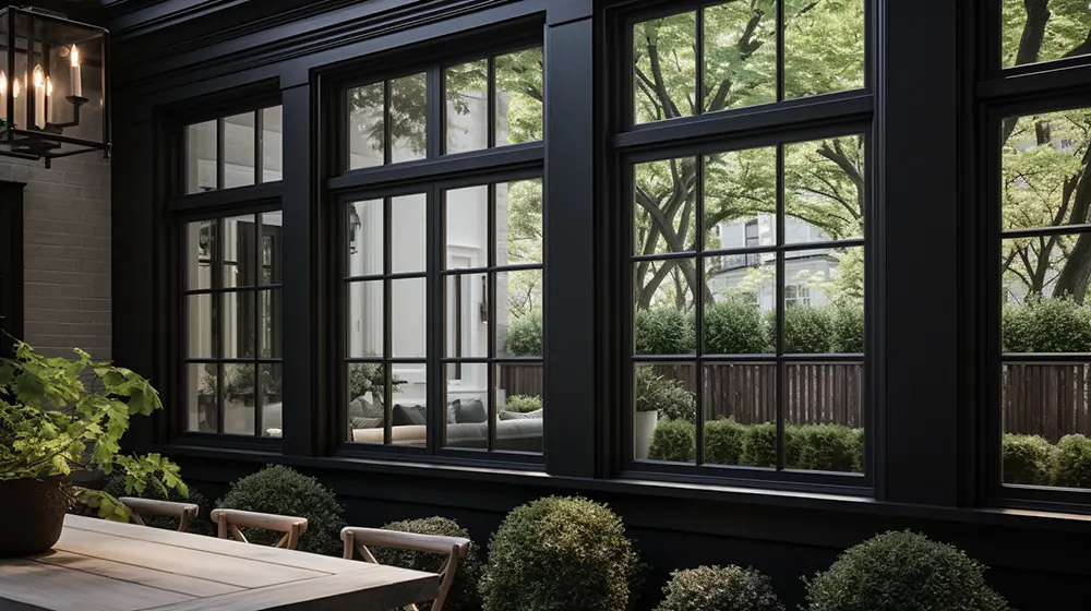 Black windows that stand out