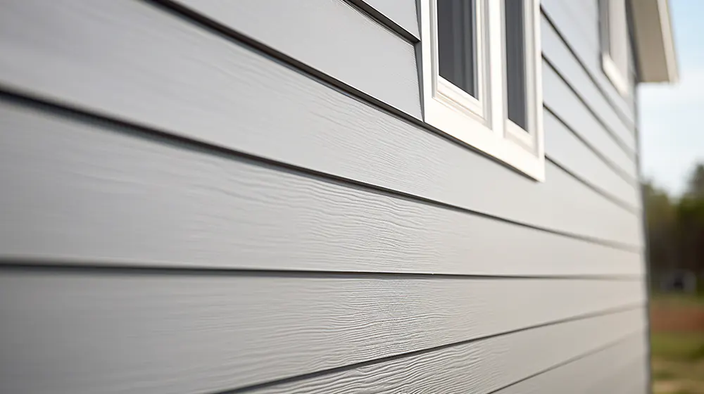 A close up on vinyl siding