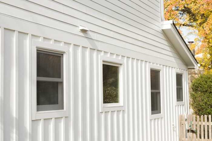 White siding on a house