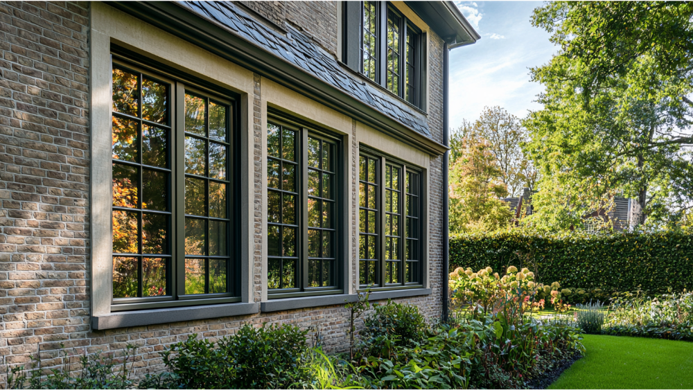 New windows installed on a house