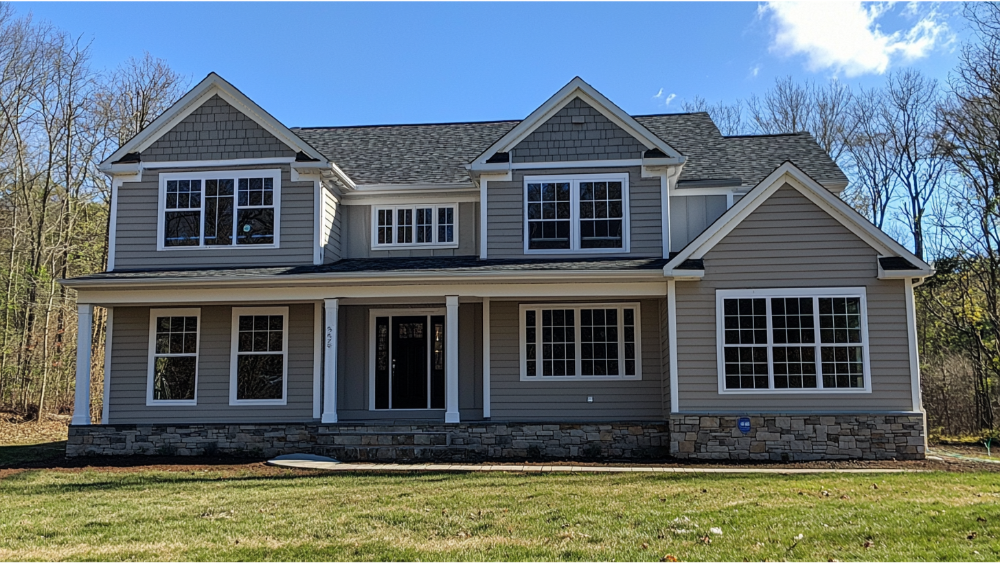 A house with new windows installed