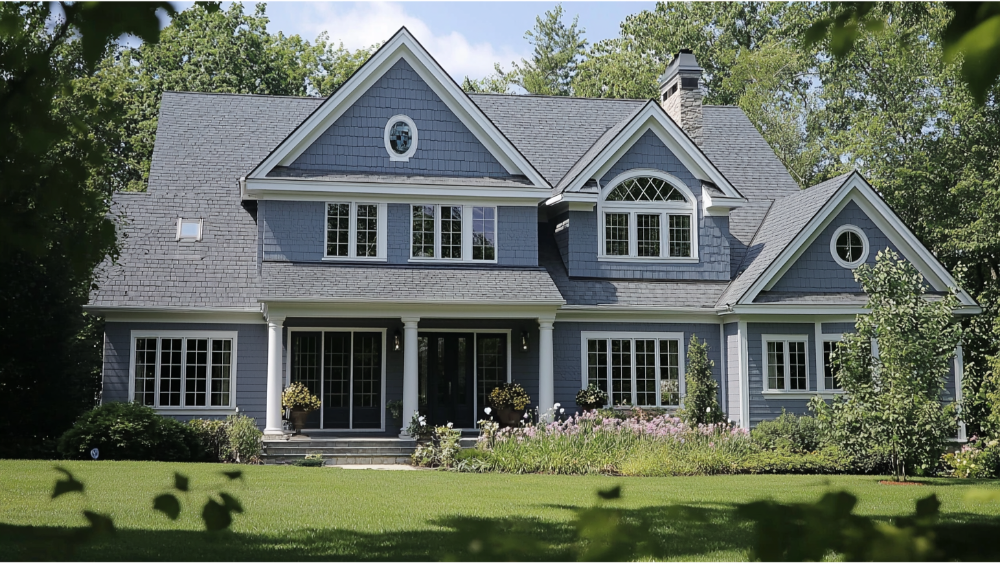 Fiber cement siding on a house