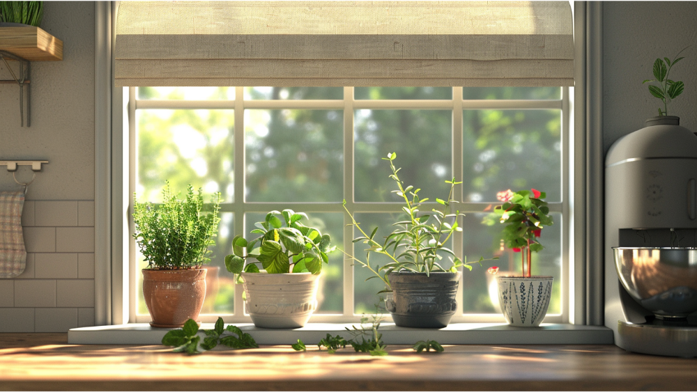 Plants by the windows