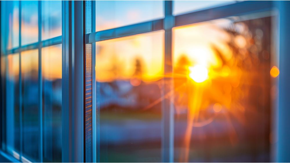 Glass panes from a window