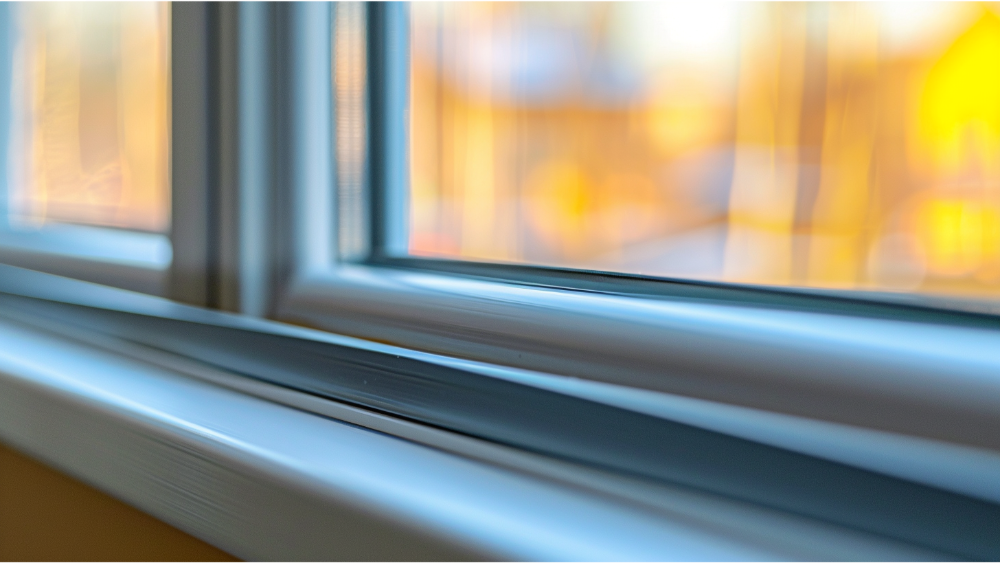 Weatherstripping on a window