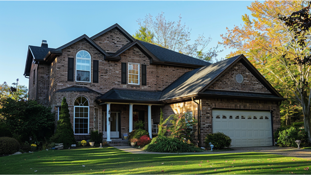 Brick siding on a house