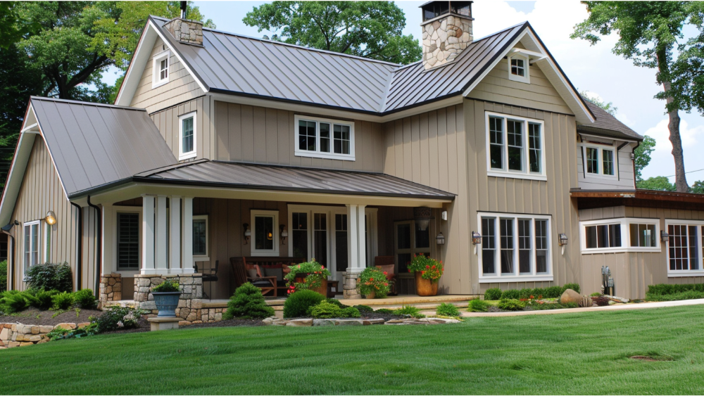 Fiber cement siding on a house