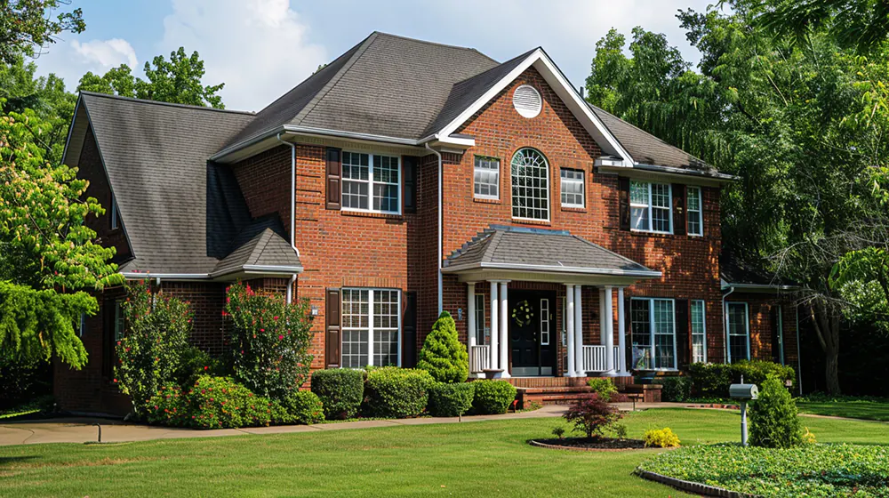 A house with brick siding