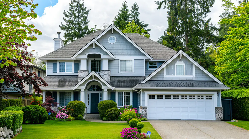 A house with vinyl siding