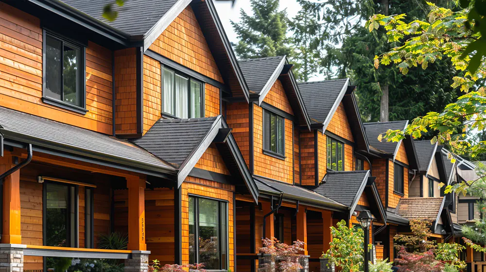 A house with wood siding