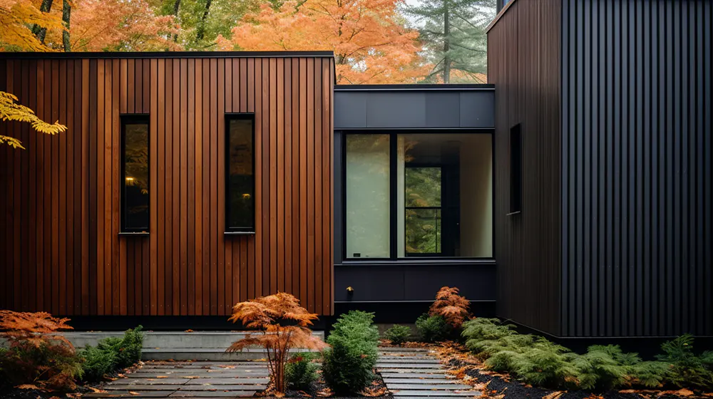 Vertical siding on a home