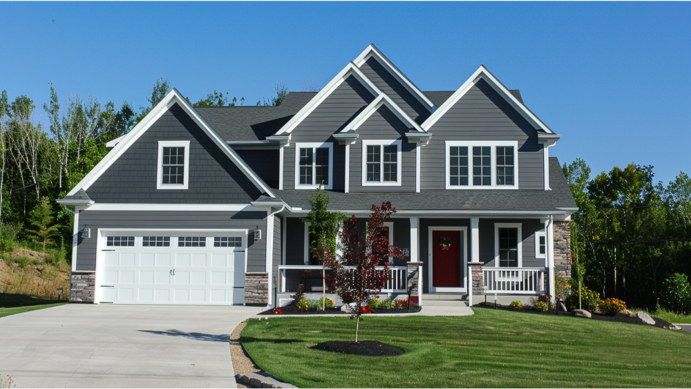 A fiber cement siding house