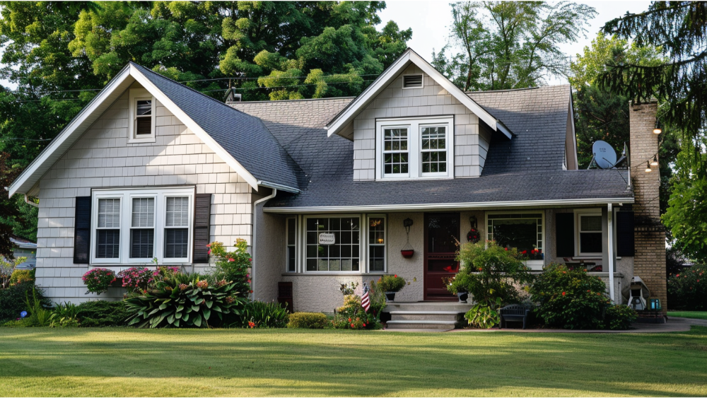 A fiber cement siding house