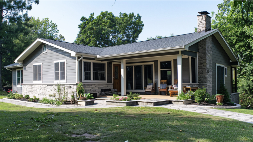 A fiber cement siding house