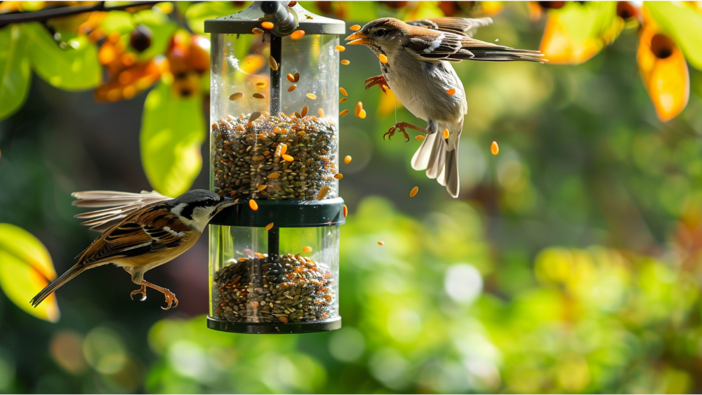 Birds eating