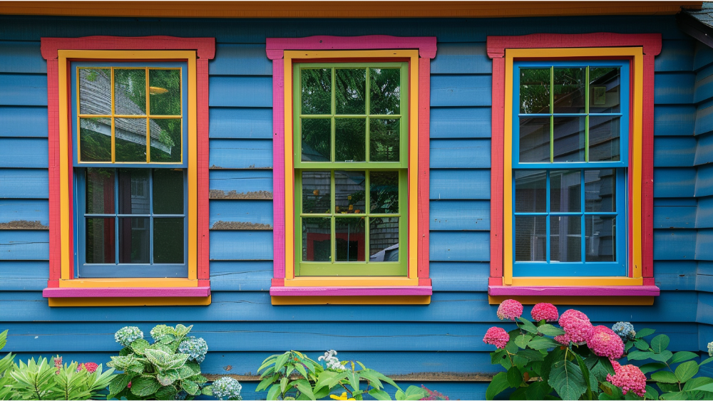 Colorful window trim